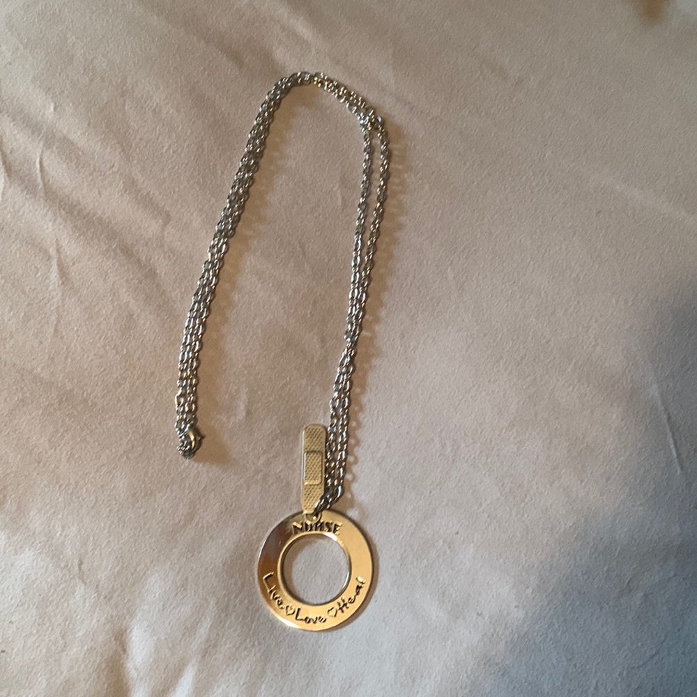 💸 3/$25 Silver Nurse Necklace